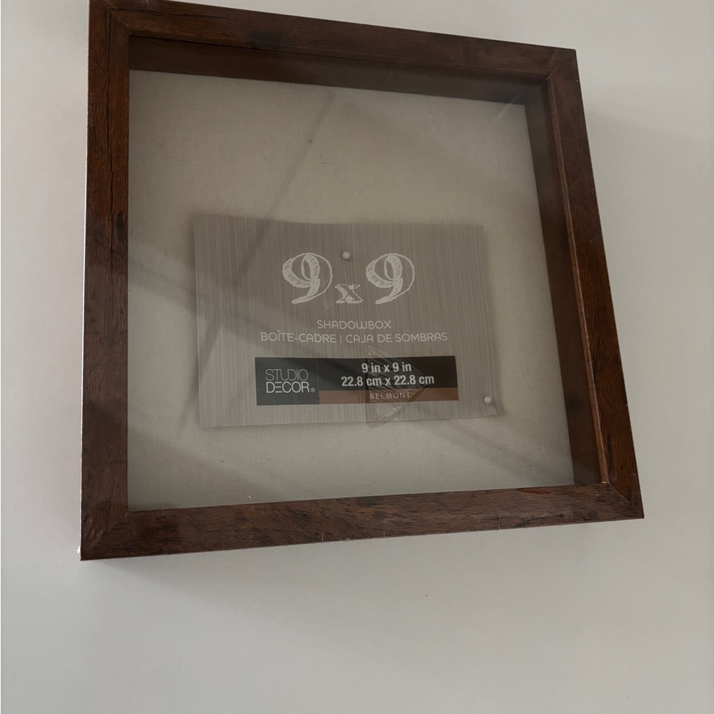 Studio Decor Brown Shadow Box Frame 9 x 9